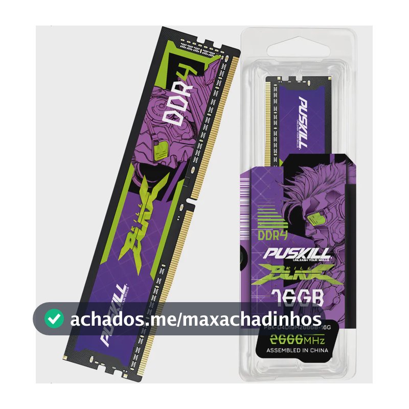 Memória Desktop Puskill Killblade Ddr4 16gb 2666mhz Cl19