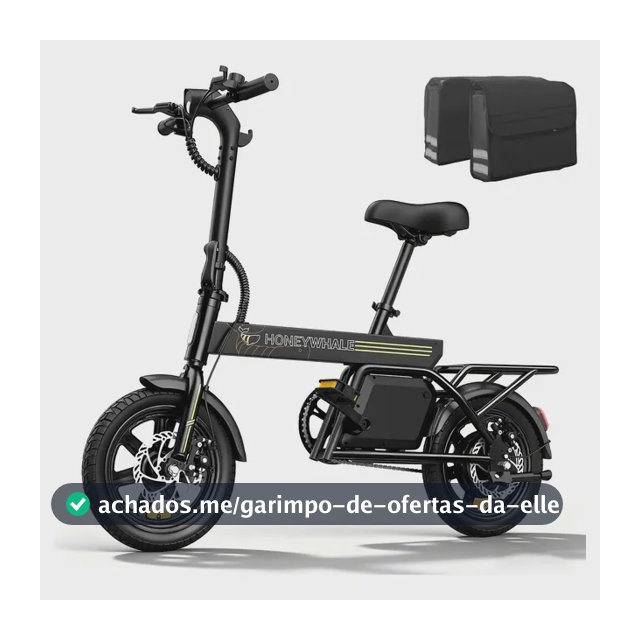 Honeywhale B20 Bicicleta Elétrica, 440w-35km-25km/h-120kg, Scooter Motor-ebike-adulto-bike-autonomia-velocidade Máxima-carga-honey Whale-fat-dobravel, 14 Aro, Freios A Disco Dianteiros E Traseiros