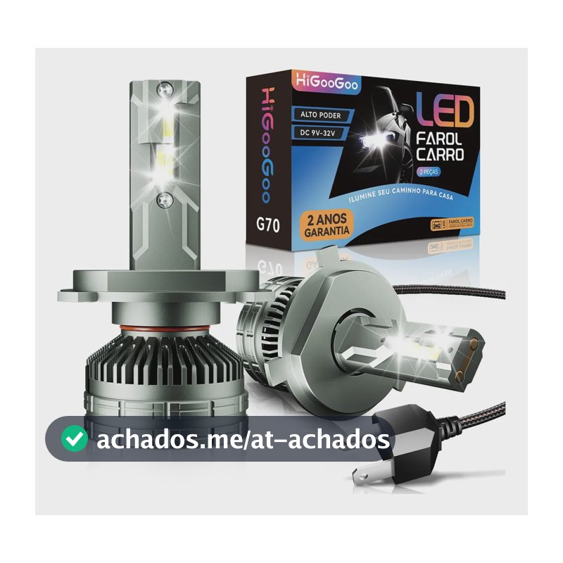 Higoogoo G70 Par Farol Carro Led H4 H1 H7 H11 Hb3 Hb4 H3 H27 H4 Branco Branco 6500k