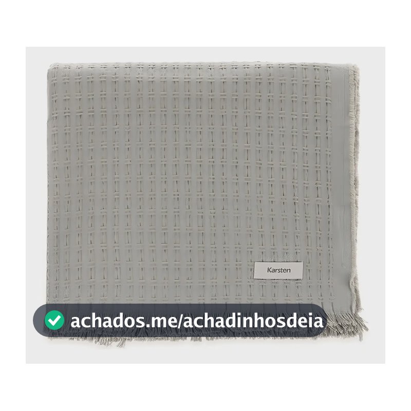 Manta Decorativa 100% Algodão Atlanta Crômio