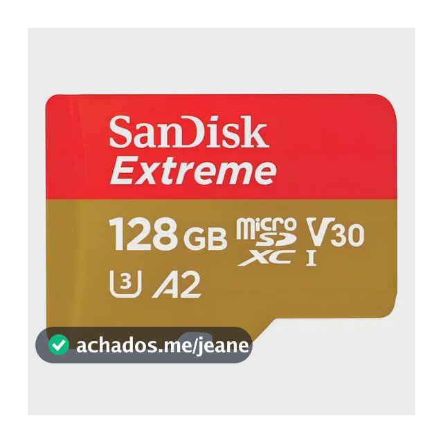 Cartão de memória Micro SD Sandisk 128gb Extreme UHS-i Sdxc