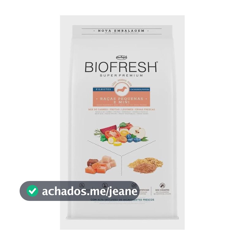 Ração Seca Biofresh Super Premium Cão Filhote Raças Pequenas Mix 10kg