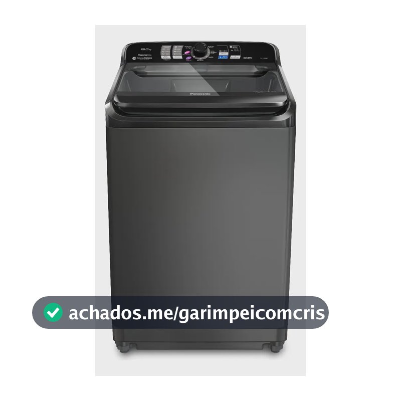 Máquina de Lavar Panasonic 15kg Titânio 127v NA-F150B1T