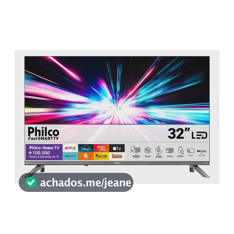Smart Tv 32 Philco Roku Tv Dolby Áudio Hdr10 P32crb 110/220v