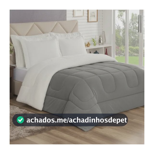 Edredom Sherpa Queen 2,40x2,20m Cobertor E Coberdrom Macio Cor Cinza