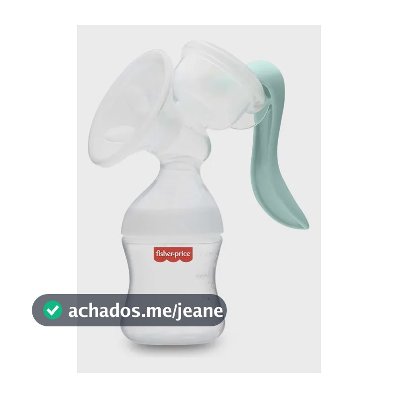 Bomba tira leite Materno Manual Branco e Verde 130ml Fisher Price - BB321