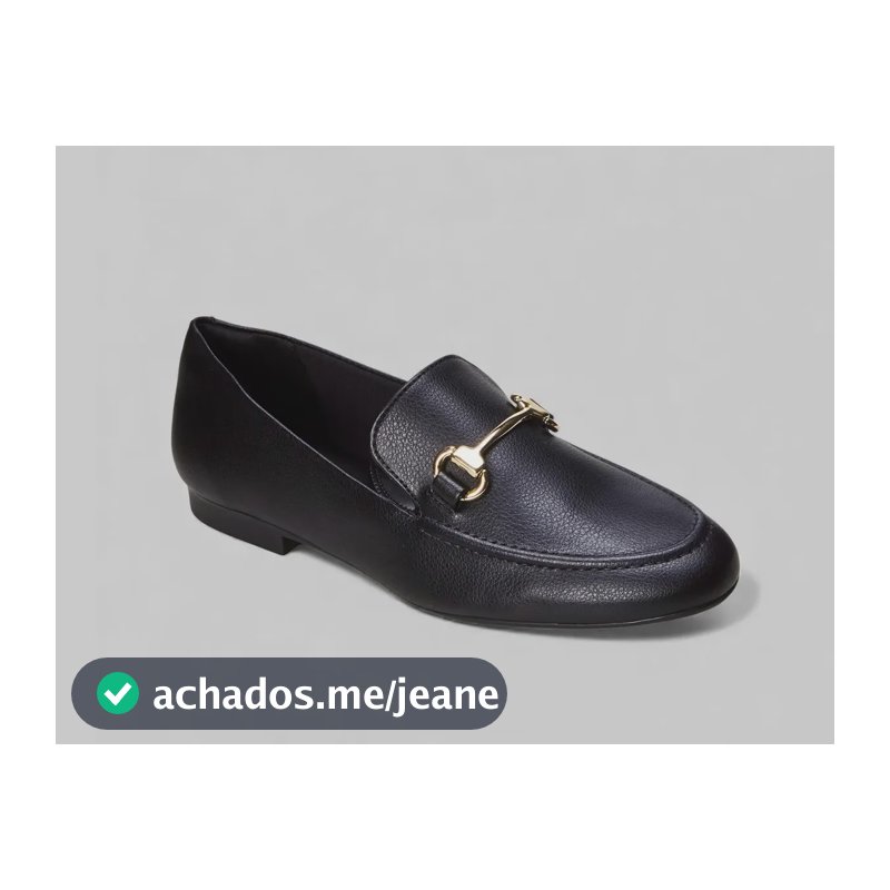 Mocassim Feminino Bridão Essencial Anacapri Preto Com Bridão 35