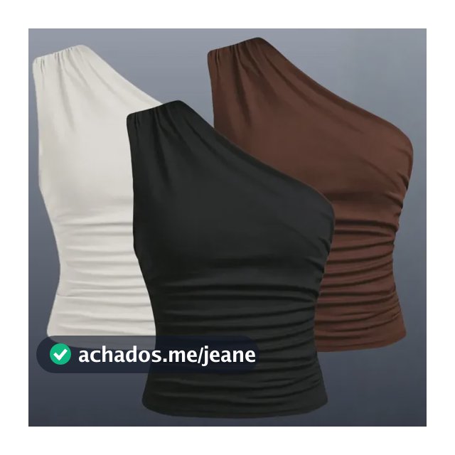 Kit 2 Blusa Feminina Elegante Mula Manga Assimétrica Casual Preto+branco P