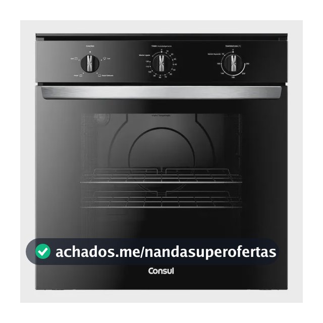 Forno Elã©trico Consul Cob84be Multifuncional 84l Preto 220v Preto