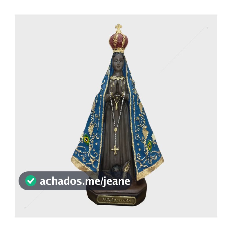 Imagem Nossa Senhora Aparecida 20cm Resina Modelo Italiano