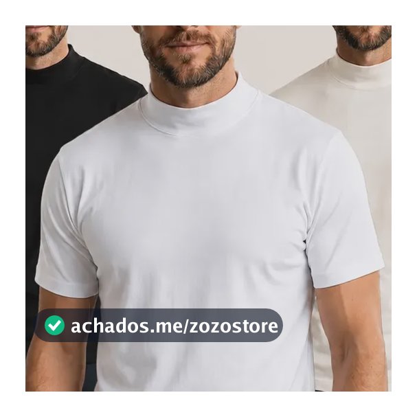 Kit 4 Camisetas Asier Man Gola Alta Malha Peruana