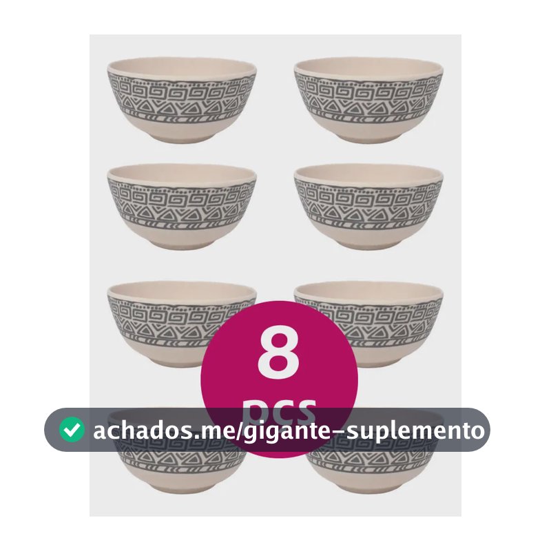 Kit 8un Tigela Bowl Cumbuca Ecológico 300ml Sopa Caldo