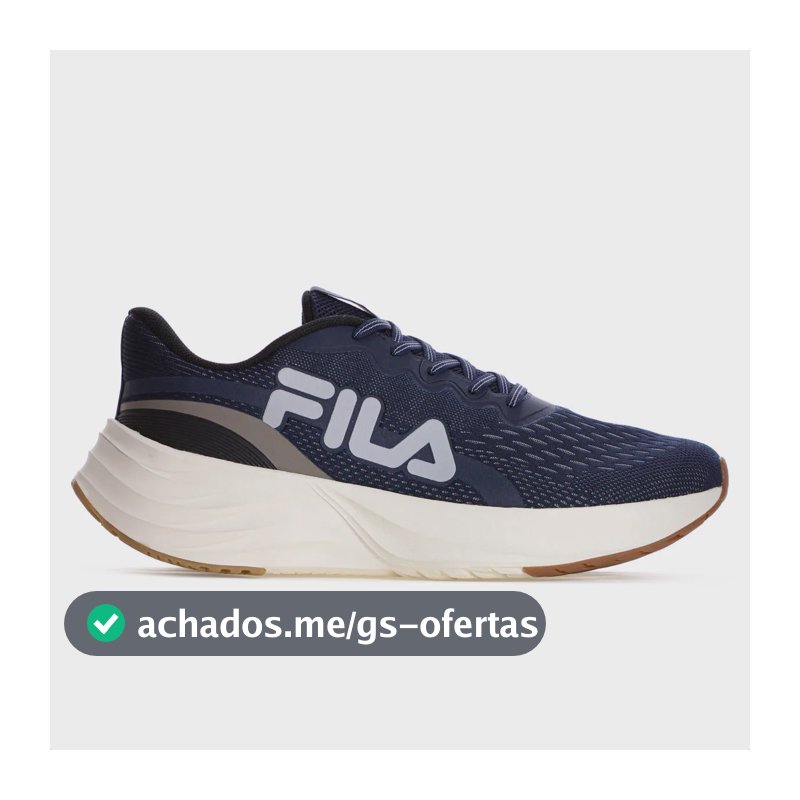 Tênis Fila Corrida Estável Amortecimento Caminhada Azul Azul 40 Br