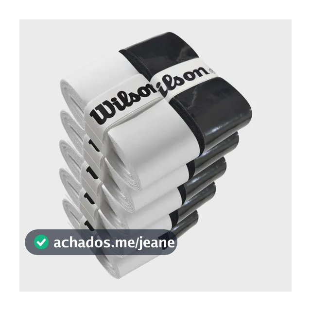 Kit 10 Overgrip Wilson Para Beach Tennis Padel Pickleball Cor 5 Branco 5 Preto Lisos