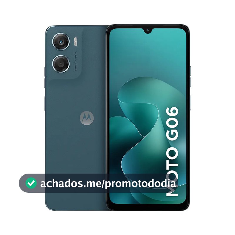 Smartphone Moto G06 128GB 4GB RAM + 8GB RAM Boost, Câmera 50mp,Bateria 5200mah - Azul