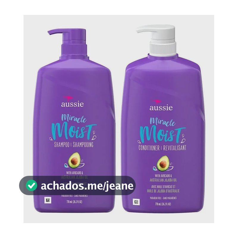 Kit Shampoo E Condicionador Aussie Miracle Moist Abacate