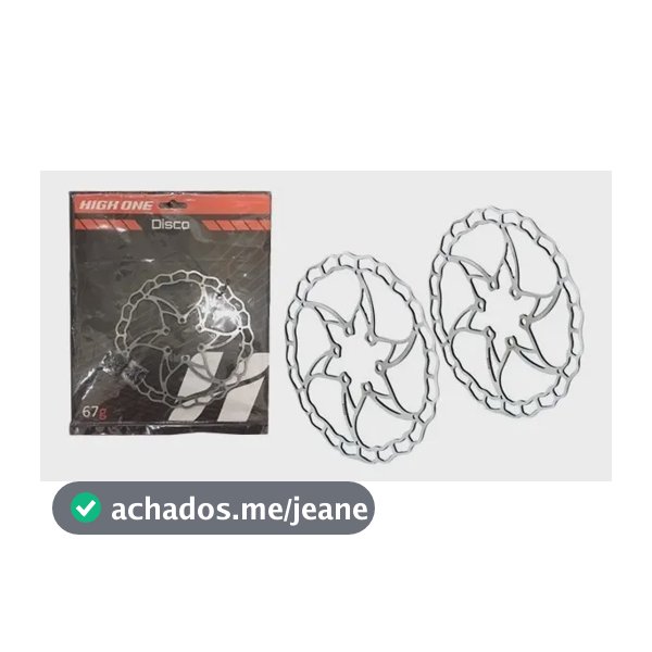 Par Disco Rotor Freio High One Iris Ultra Light 160mm 67g Cinza