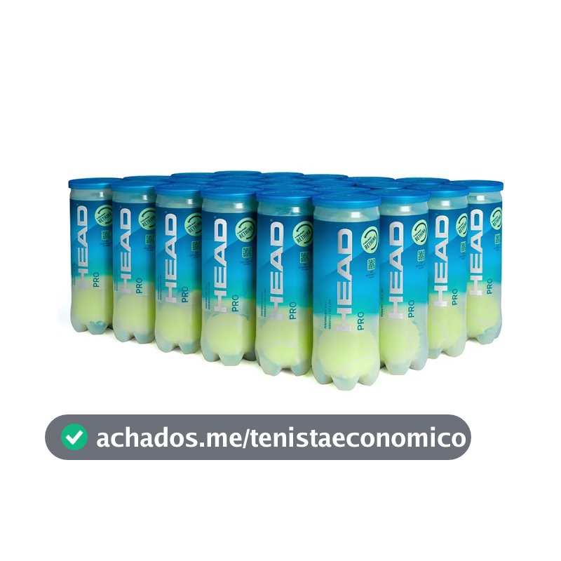 Caixa Com 24 Tubos Bola De Tênis Head Pro - 72 Bolas