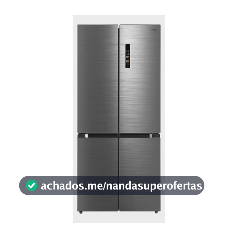 Geladeira Frost Free 4p 474l Inverter Smart Cor Inox Midea Cor Prateado