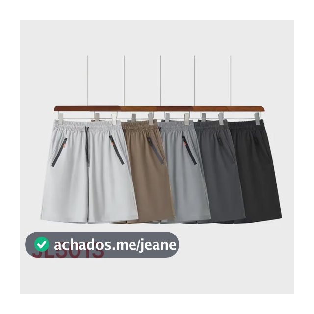 Kit 4 Bermuda Masculinaelastano Secagem Rápida Bolsos Zíper