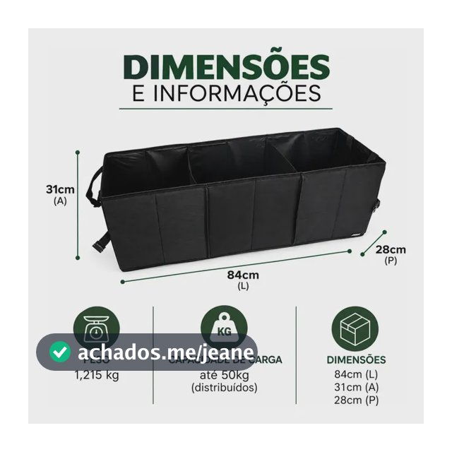 Caixa P/ Organizar Porta Malas Multiuso