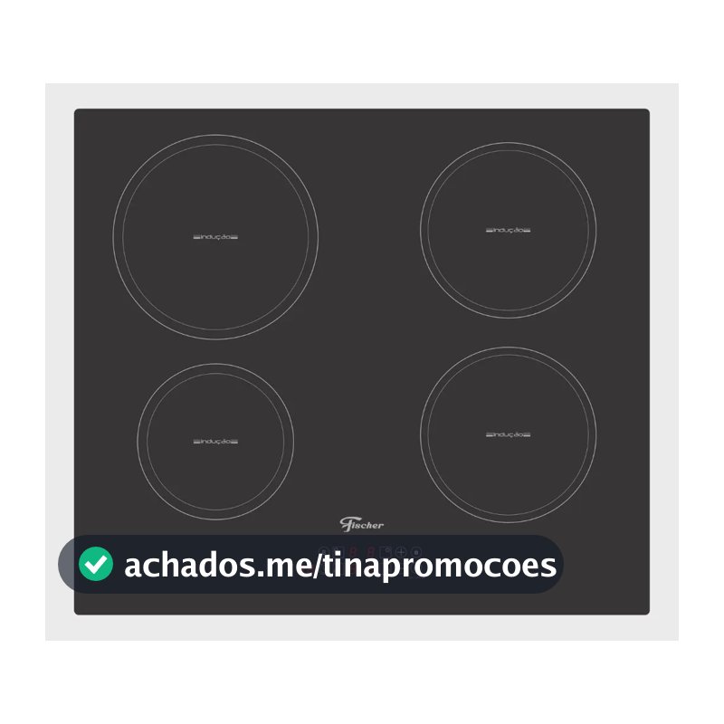 Cooktop de Indução Fischer 4 Bocas Vitrocerâmica com Touch Screen 220V