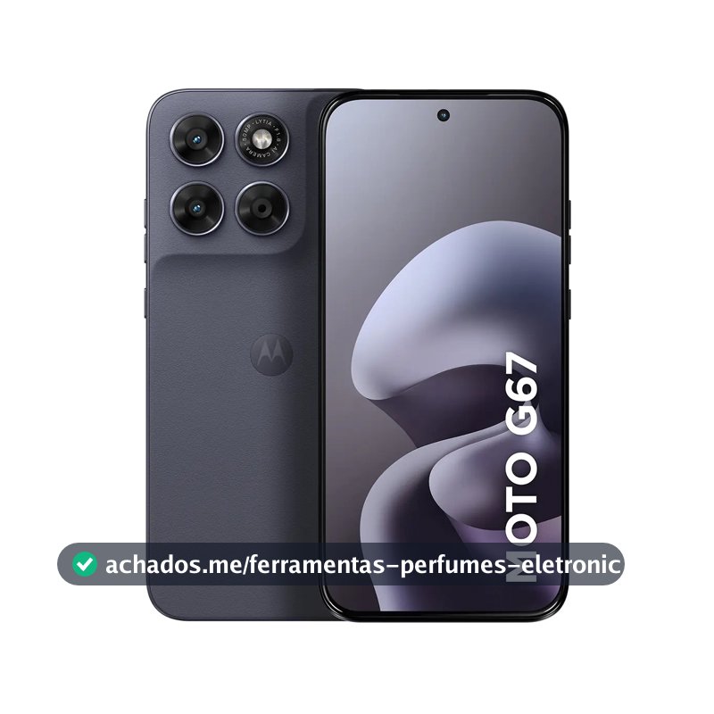Smartphone Motorola Moto G67 5g - 128gb 4gb Ram + 8gb Ram Boost, Camera 50mp Sony Lytia 600, Tela 1.5k Extreme Amoled 120hz, Ultrarresistente - Chumbo