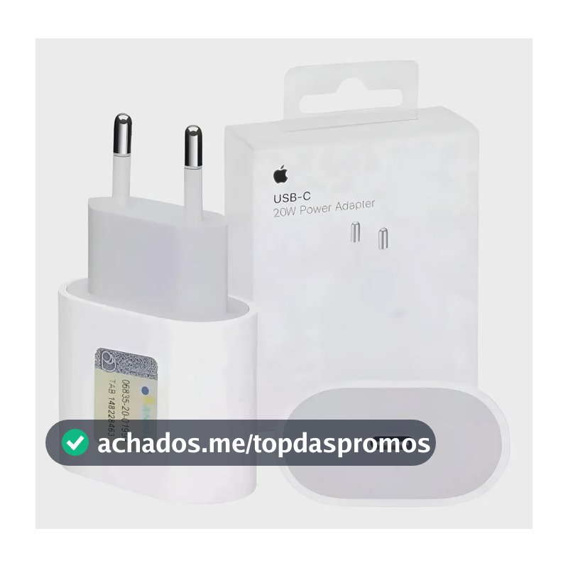Carregador Apple iPhone Usb-c Power Adapter 20w Branco