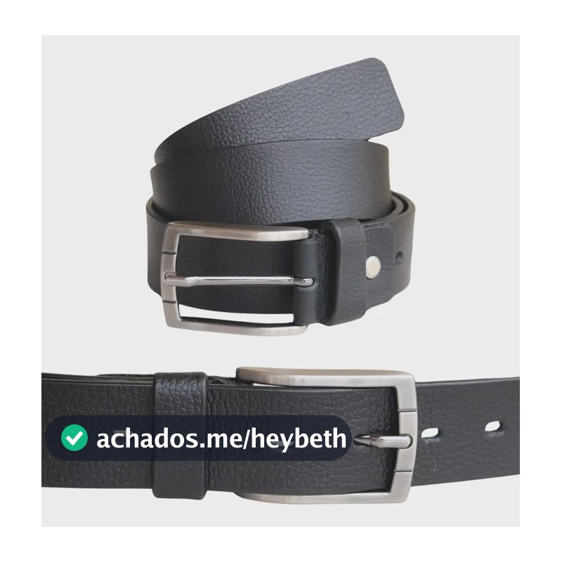Cinto Masculino Couro Legítimo Cor Preto Tamanho do Cinto 107 Cintura 95 M