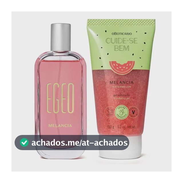 Combo Egeo Melancia: Colônia 90ml + Gel Esfoliante 150g