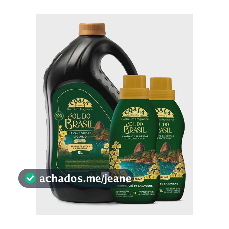 Kit Lava Roupas Coala 5l + 2 Amaciante Sol Do Brasil
