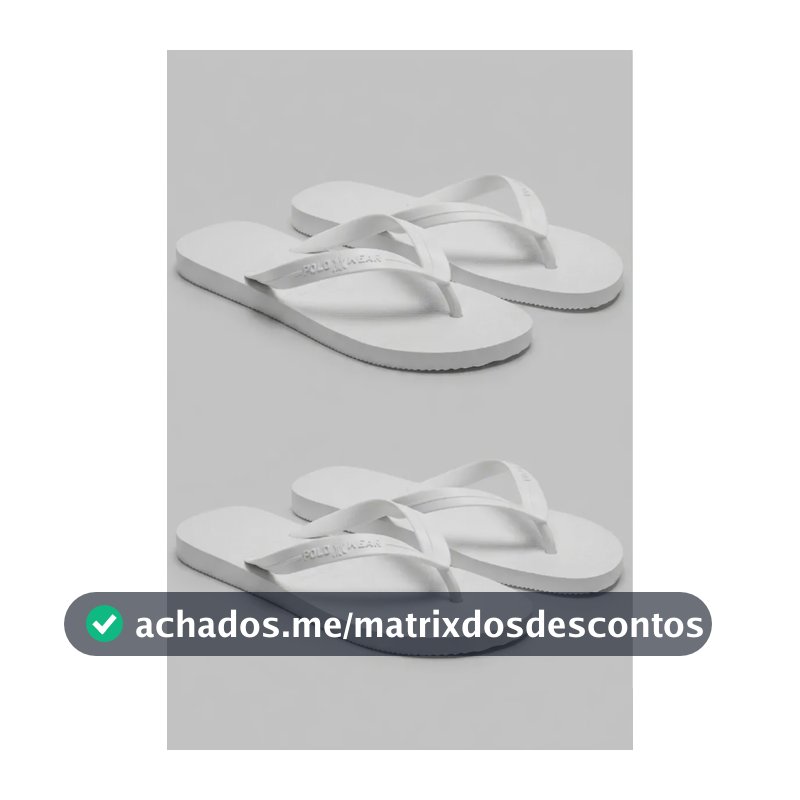 Kit 2 Chinelos Antiderrapantes Polo Wear Original Branco 43/44