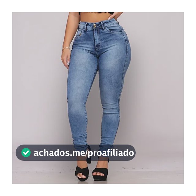 Calça Jeans Feminina Cós Alto Empina Bumbum Patria Brasil