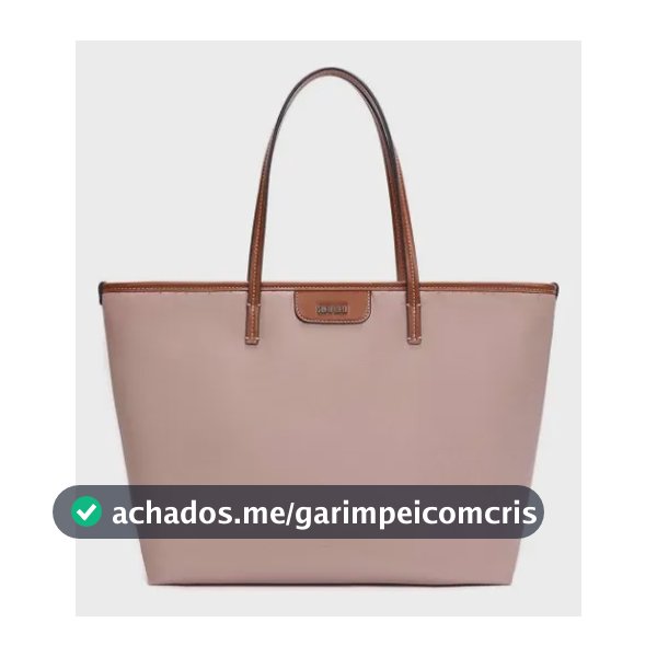 Bolsa Santa Lolla Shopper Nylon Bege Bege