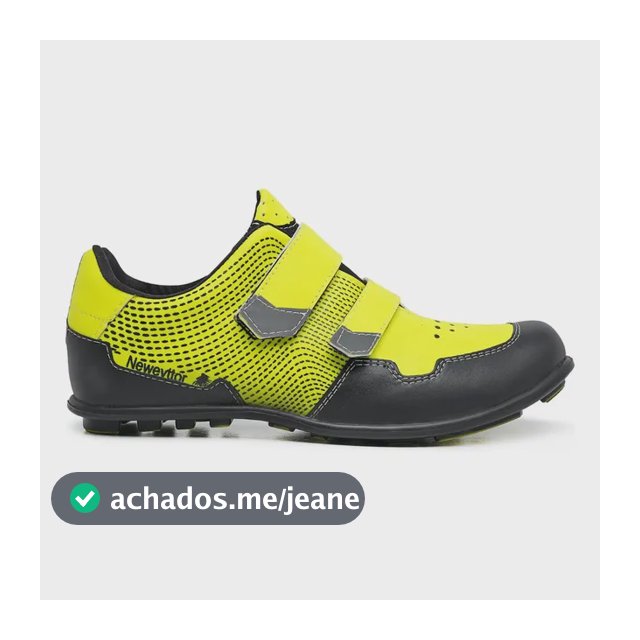 Sapatilha Ciclismo Unissex Neweyttor Mountain Bike Speed Amarelo Flúor Liso 35 Br