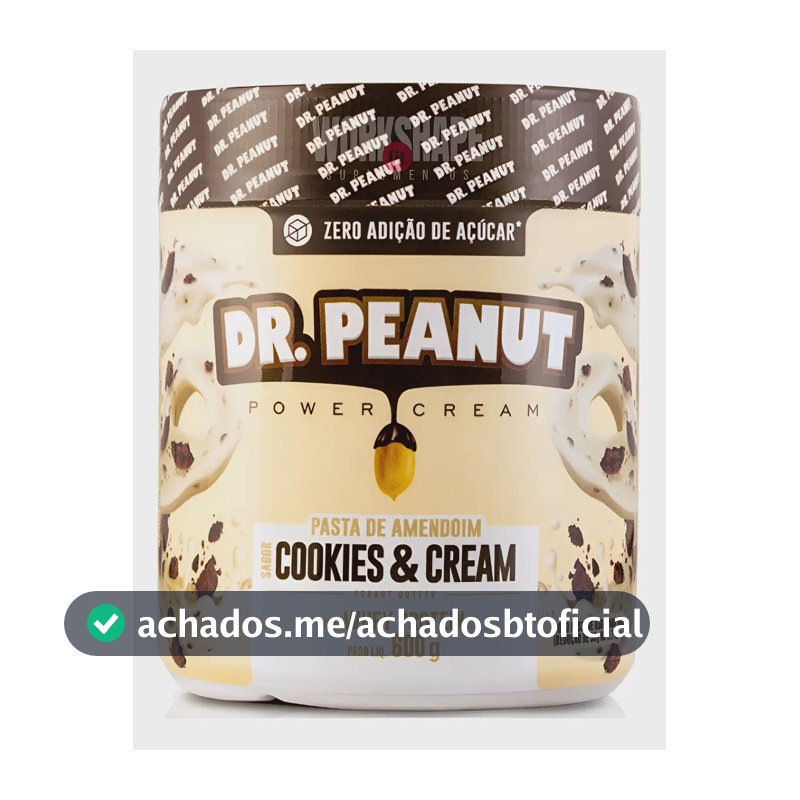 Pasta de Amendoim Dr. Peanut Buenna Cookies 600g com Whey Protein Isolado
