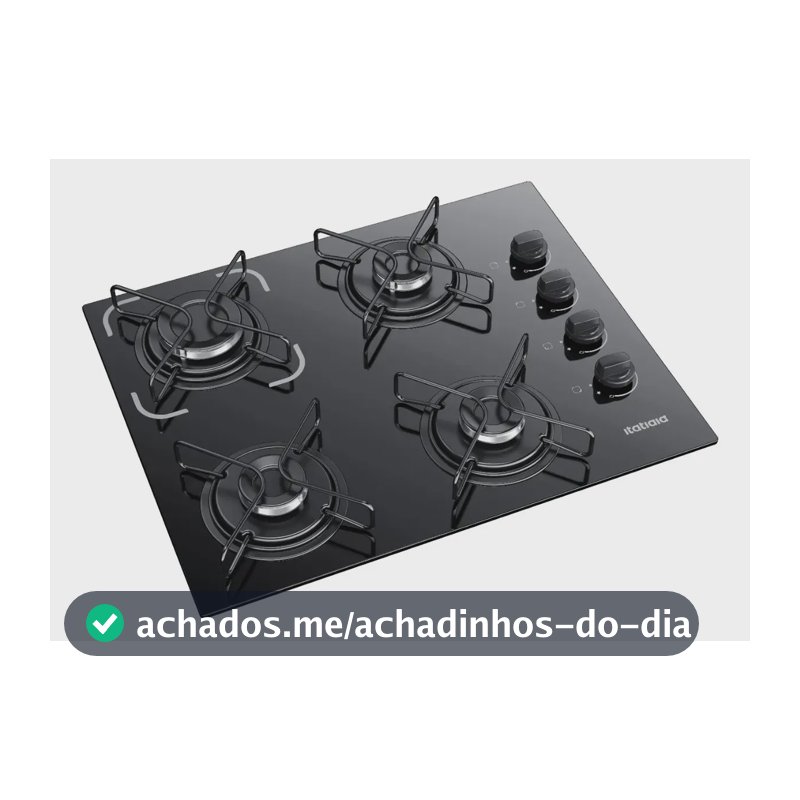 Fogão Cooktop Itatiaia Essencial 4 Bocas À Gás Preto-bivolt