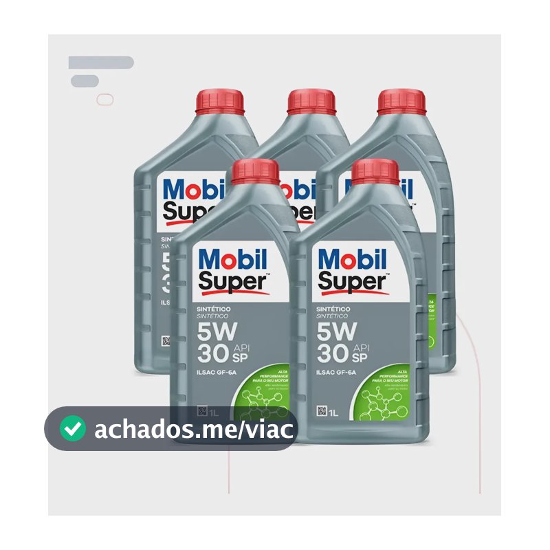 5 Litros Oleo Lubrificante Mobil Super 5w30 Sintético Api Sp