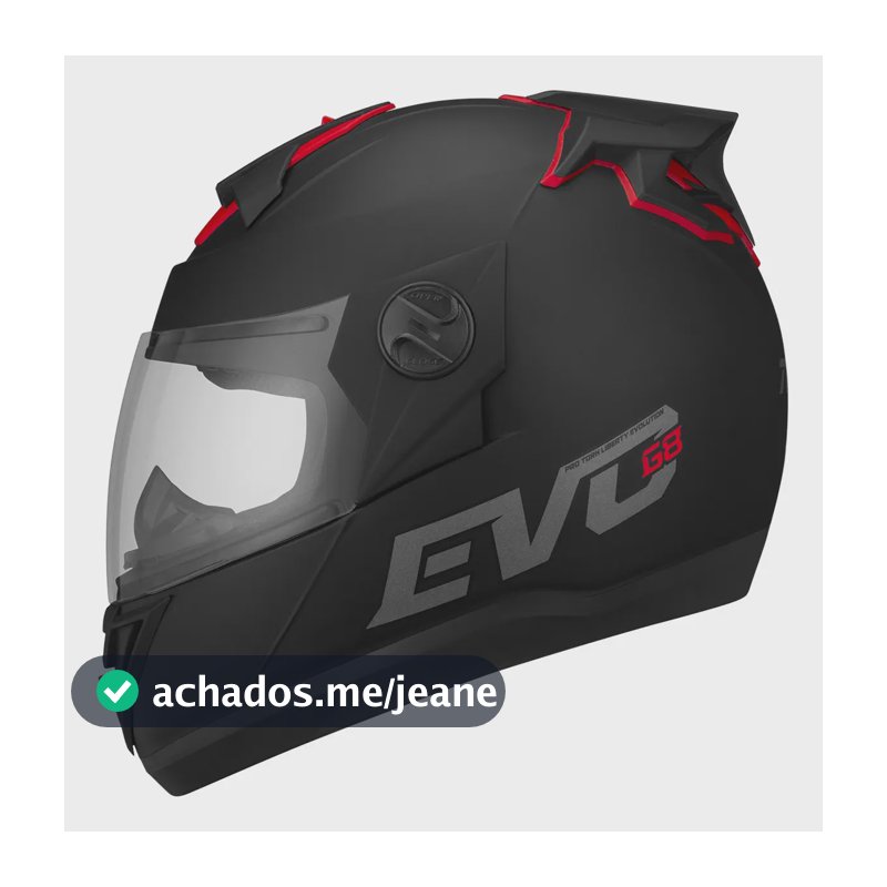 Capacete Pro Tork Fechado Moto Evolution G8 Solid Cor Preto-fosco Tamanho do capacete 56