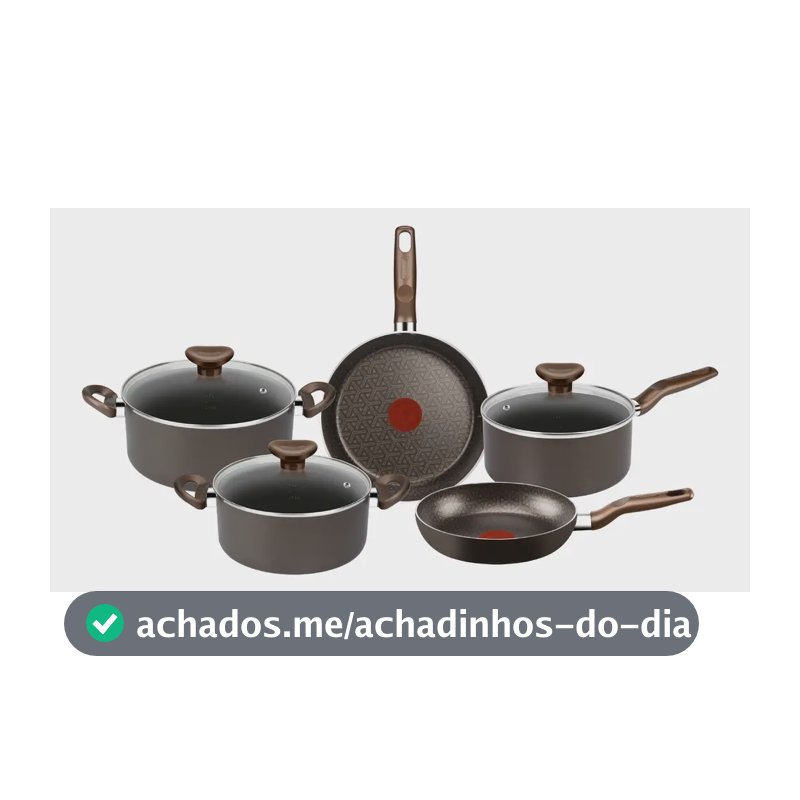 Jogo Panelas Rochedo Antiaderente Expert 5 Peças Resistente Cor Chocolate