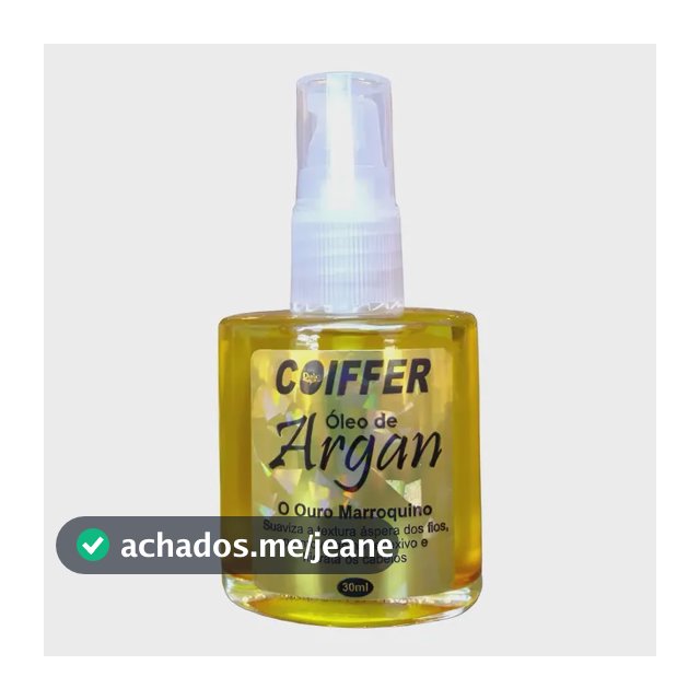 Óleo De Argan Coiffer 30ml Reparador De Pontas