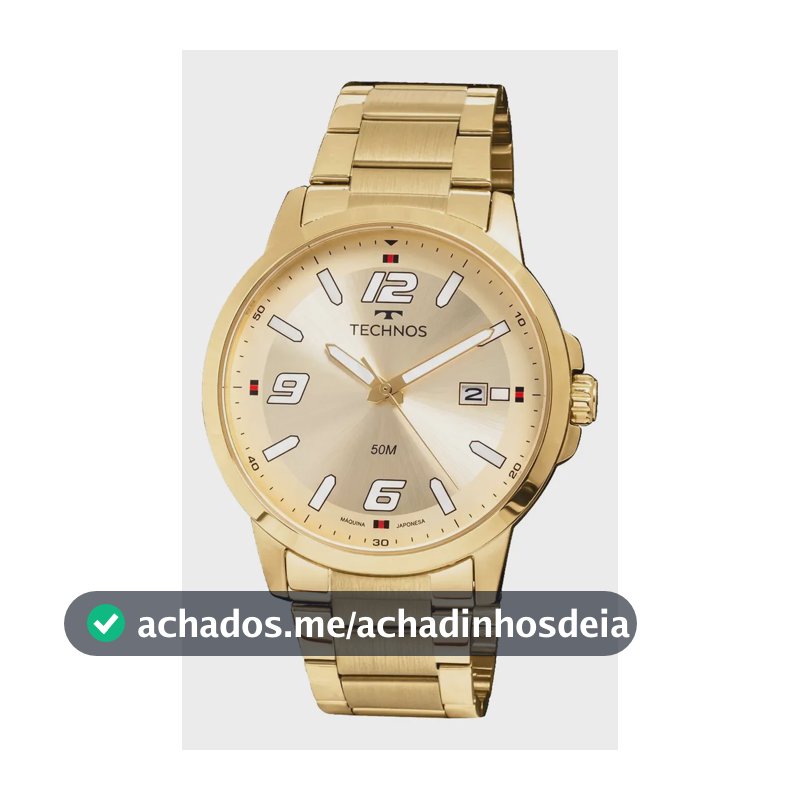 Relógio Technos Masculino Racer Dourado - 2315law/1x