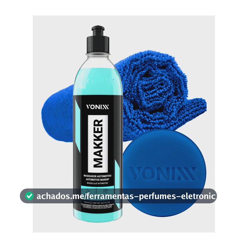 Maquiador Automotivo Makker 2.0 Vonixx 500ml Aplicador Pano Microfibra