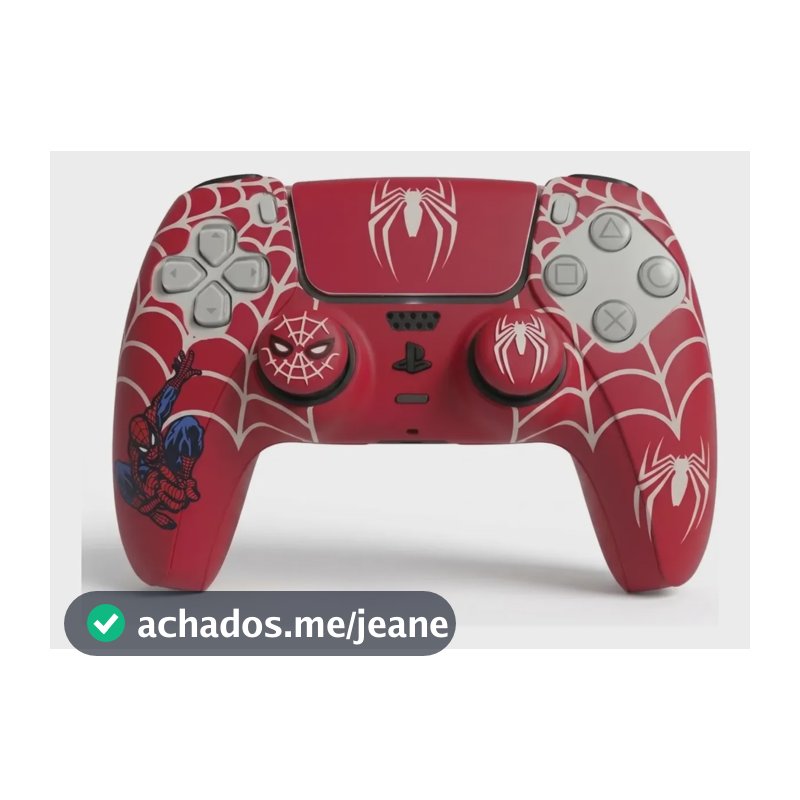 Capa Para Controle Ps5 + Par De Grip´s + Skin Para Touch Pad - Edição Limitada - Totalmente Compatível Com Controles Ps5 Homen Aranha 02 Capinha De Silicone Para Ps5
