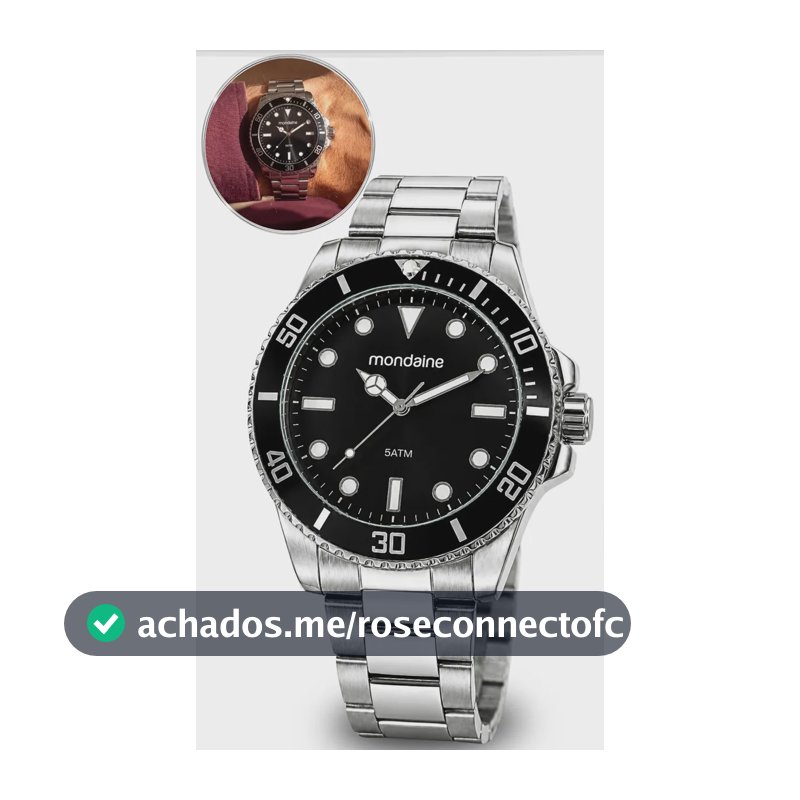 Relógio Prata Masculino Mondiane 32549g0mvne1 Cor da correia Prateado Cor do fundo Preto