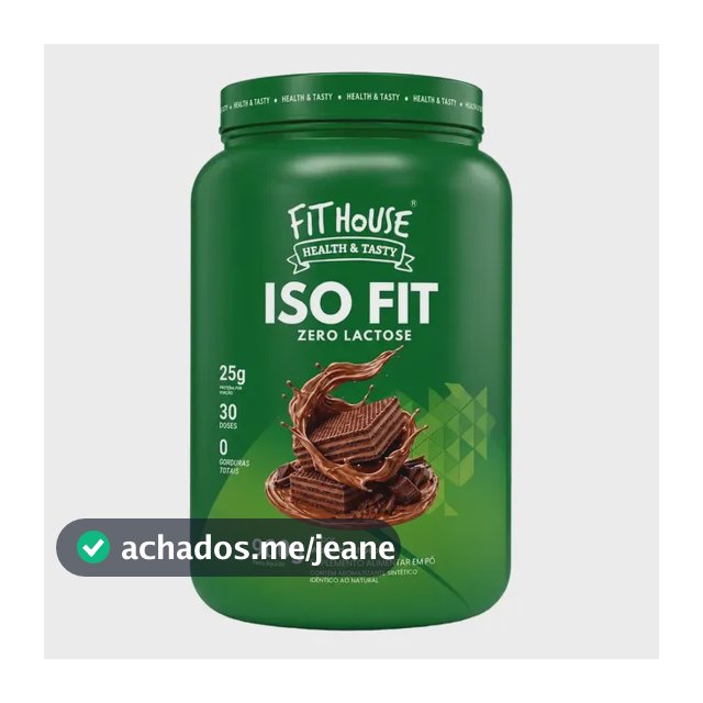 Iso Fit Proteina Isolada Zero Lactose Fit House 900g Wafer De Chocolate