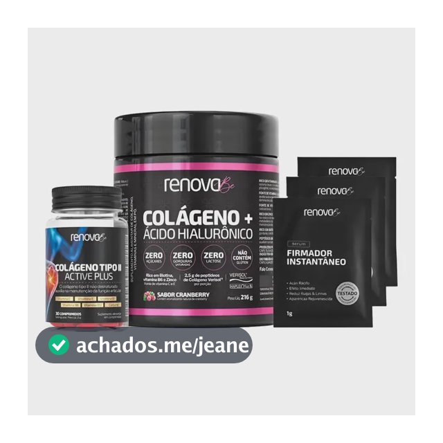 Kit Colágeno Tipo 1 Verisol Pele + Tipo 2 Ossos Renova Be