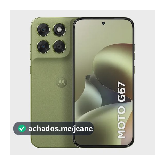 Smartphone Motorola Moto G67 5g - 256gb 4gb Ram + 8gb Ram Boost, Camera 50mp Sony Lytia 600, Tela 1.5k Extreme Amoled 120hz, Ultrarresistente - Verde Claro
