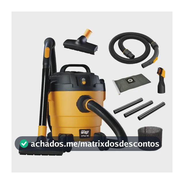 Aspirador de Pó e Água WAP GTW 10 1400W de Potência com Bocal de Sopro