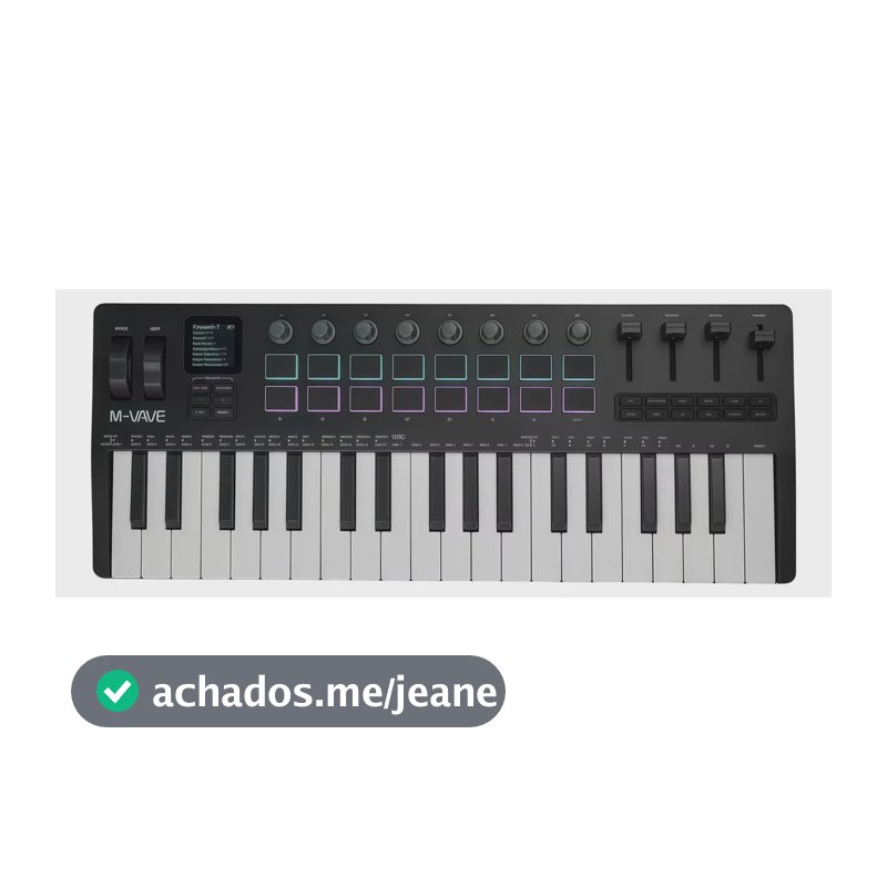 Controlador Midi M-vave Smk-37 Pro Com Almofada De Bateria
